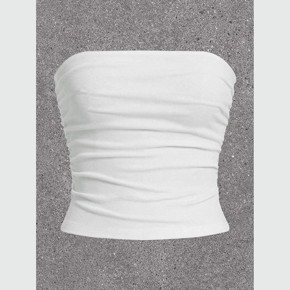 Mia Muse Women's Tanks Summer Korean Plain  Sleeveless Off Shoulder Skinny Fit Casual Tanks