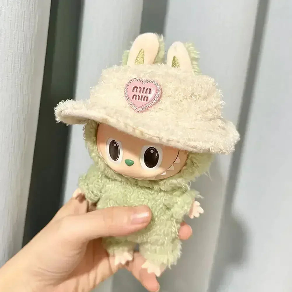 Labubu Doll Clothes Fashion Sweater Outfit Accessories Sitting