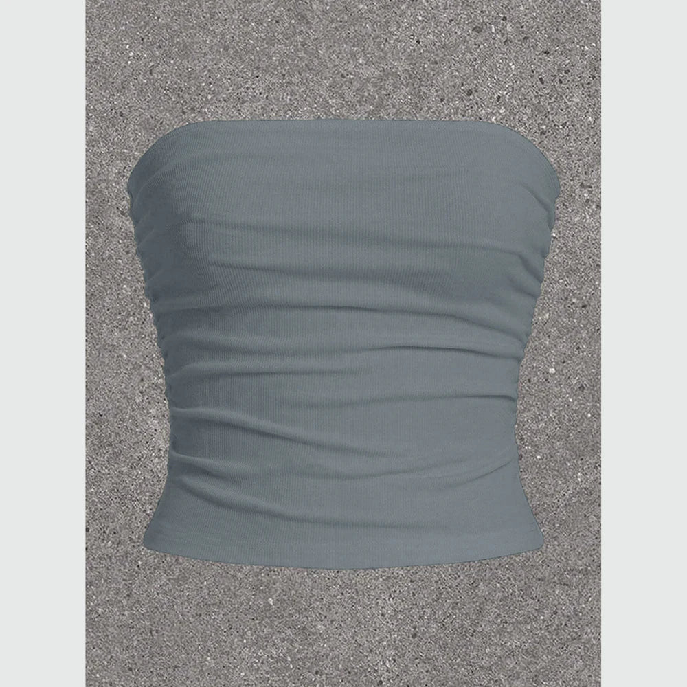 Mia Muse Women's Tanks Summer Korean Plain  Sleeveless Off Shoulder Skinny Fit Casual Tanks