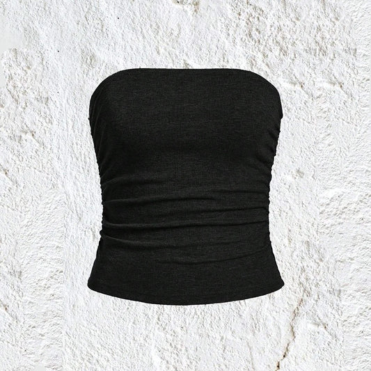 Mia Muse Women's Tanks Summer Korean Plain  Sleeveless Off Shoulder Skinny Fit Casual Tanks